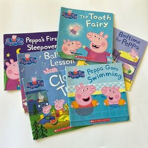 Set of 6 Scholastic Peppa Pig softcover books